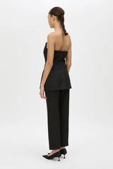 Cassie Bodice Top in Black by Camilla and Marc, a tailored strapless bodice with structured fit, bust darts, and clean architectural lines.