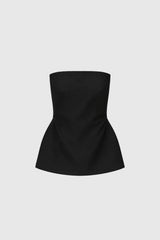 Cassie Bodice Top in Black by Camilla and Marc, a tailored strapless bodice with structured fit, bust darts, and clean architectural lines.