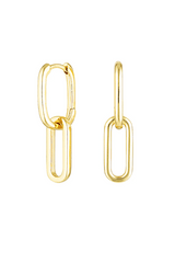 Celine Earrings in Gold by Avant Studio, gold earrings with removable link design. Perfect for everyday wear or versatile styling.
