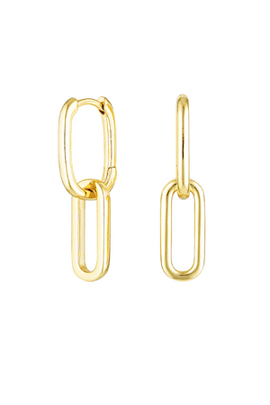 Celine Earrings in Gold by Avant Studio, gold earrings with removable link design. Perfect for everyday wear or versatile styling.