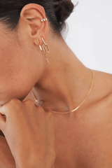 Celine Earrings in Gold by Avant Studio, gold earrings with removable link design. Perfect for everyday wear or versatile styling.