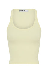 Chiara Tank Lemon by Sneaky Link – a cotton tank with scoop neckline and slim fit. Perfect for effortless day-to-night styling.