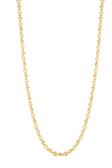 Claudia Reflective Chain Necklace in Gold by Avant Studio, gold chain with light catching links. Perfect for layering or everyday styling.
