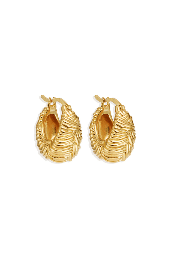 By Charlotte | 18k Gold Vermeil Entwined Hoops | Girls With Gems