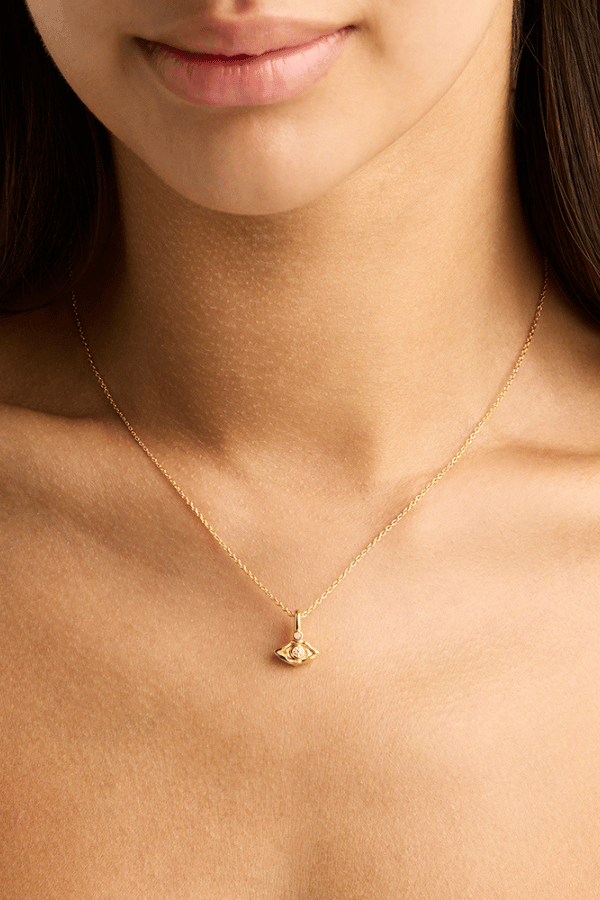By Charlotte | 18k Gold Vermeil I am Protected Necklace | Girls With Gems