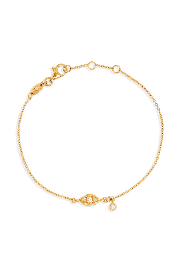 By Charlotte | 18k Gold Vermeil I am Protected Bracelet | Girls With Gems