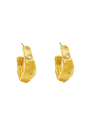 Wisteria Earrings by Amber Sceats, 24K gold-plated with sparkling cubic zirconia, handcrafted in Italy for a chic, timeless look.