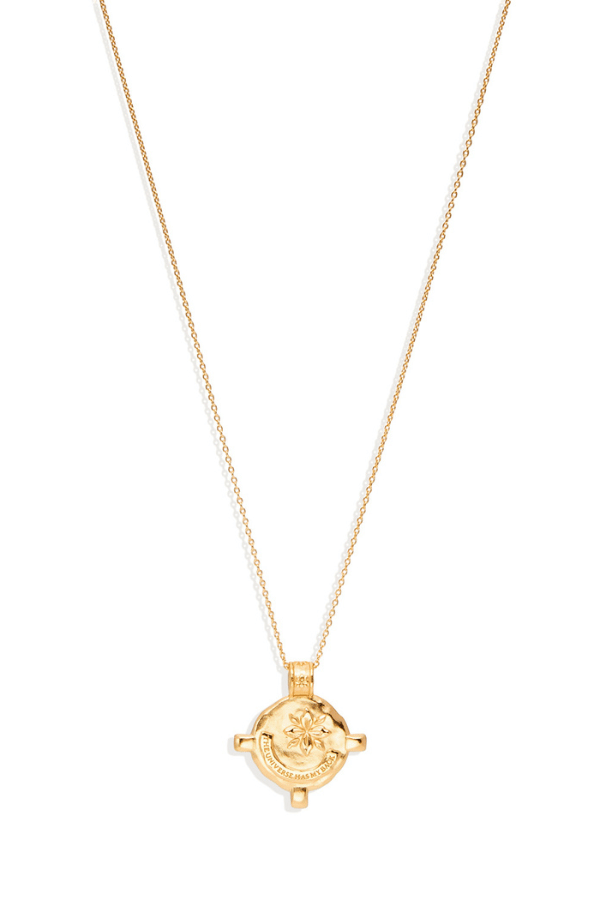 By Charlotte | 18k Gold Vermeil Shield Necklace | Girls With Gems