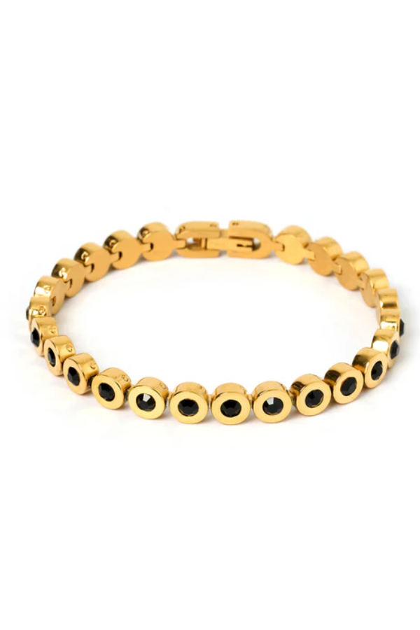 Arms of Eve | Maeve Gold Bracelet Black | Girls with Gems