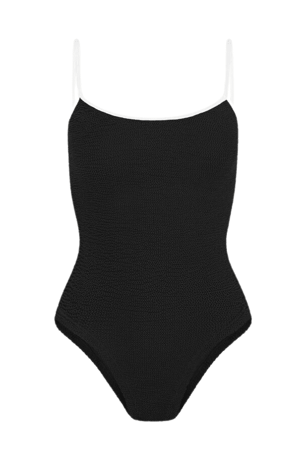 Hunza G | Pamela Swim Contrast Black/White | Girls with Gems