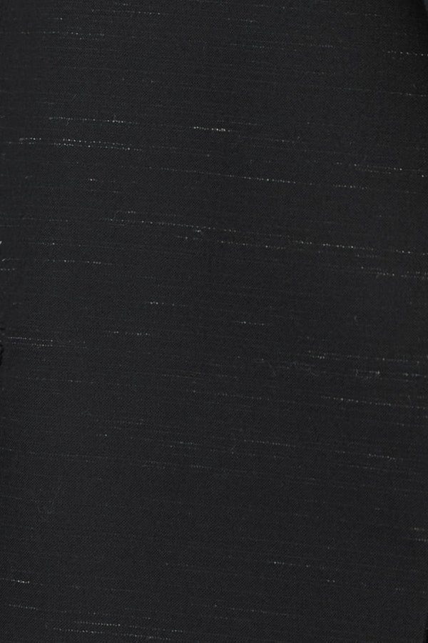 Aya Wool Blazer by Camilla and Marc in black, oversized draped silhouette with cream fleck texture and tailored detailing.
