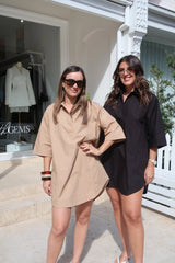 Cumulus Shirt Dress by Camilla and Marc — a relaxed cotton shirt dress with branded buttons and side splits, perfect for polished everyday wear.