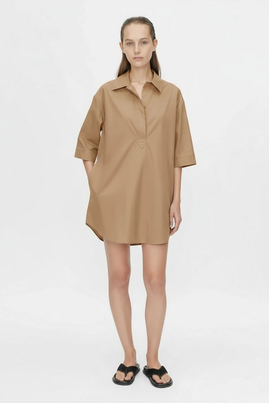 Cumulus Shirt Dress by Camilla and Marc — a relaxed cotton shirt dress with branded buttons and side splits, perfect for polished everyday wear.