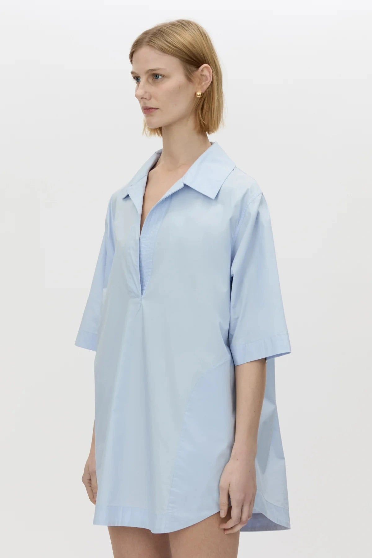 Cumulus Shirt Dress by Camilla and Marc, relaxed cotton shirt dress with crescent collar and pockets, a versatile trendy piece perfect for everyday wear.