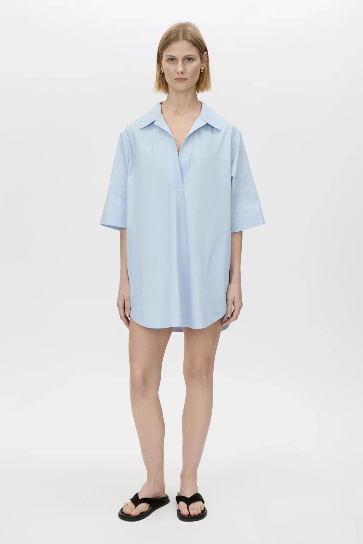 Cumulus Shirt Dress by Camilla and Marc, relaxed cotton shirt dress with crescent collar and pockets, a versatile trendy piece perfect for everyday wear.