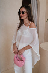 Riley Sheer Poncho White