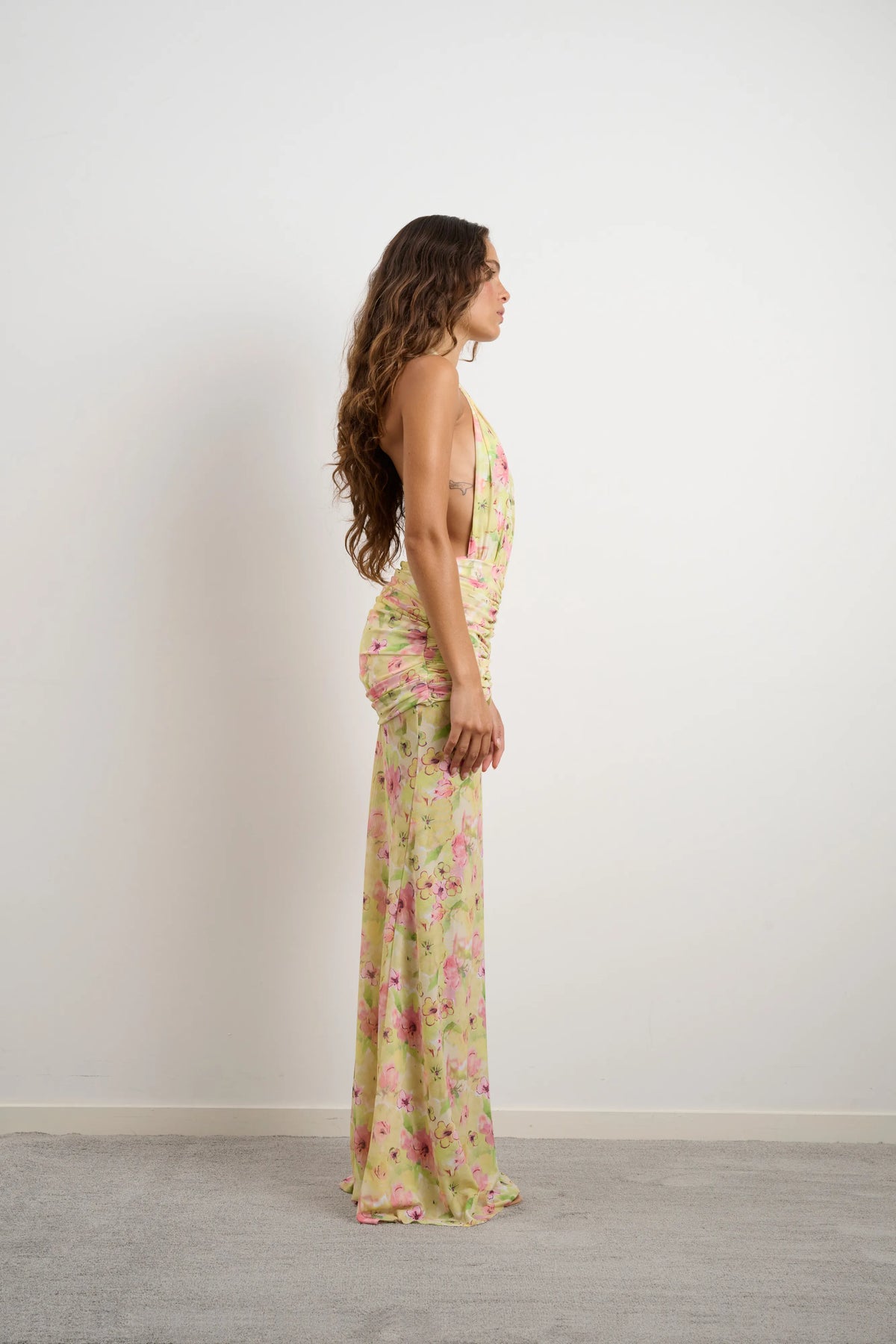 Solene Dress Spring Yellow Floral