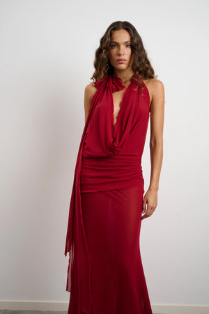 Thea Dress Deep Red