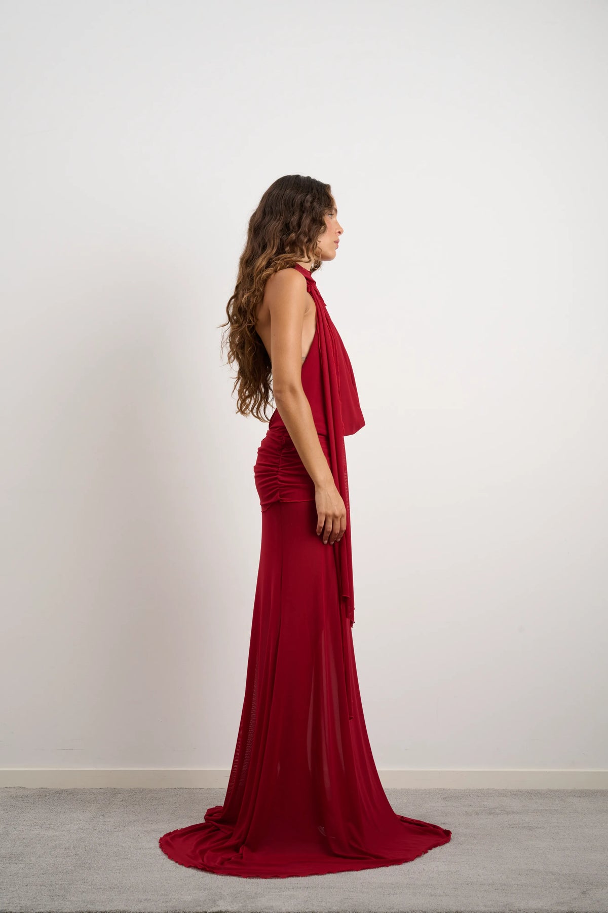 Thea Dress Deep Red