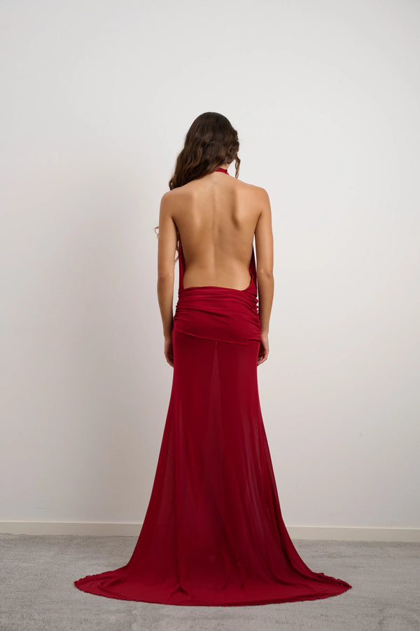 Thea Dress Deep Red