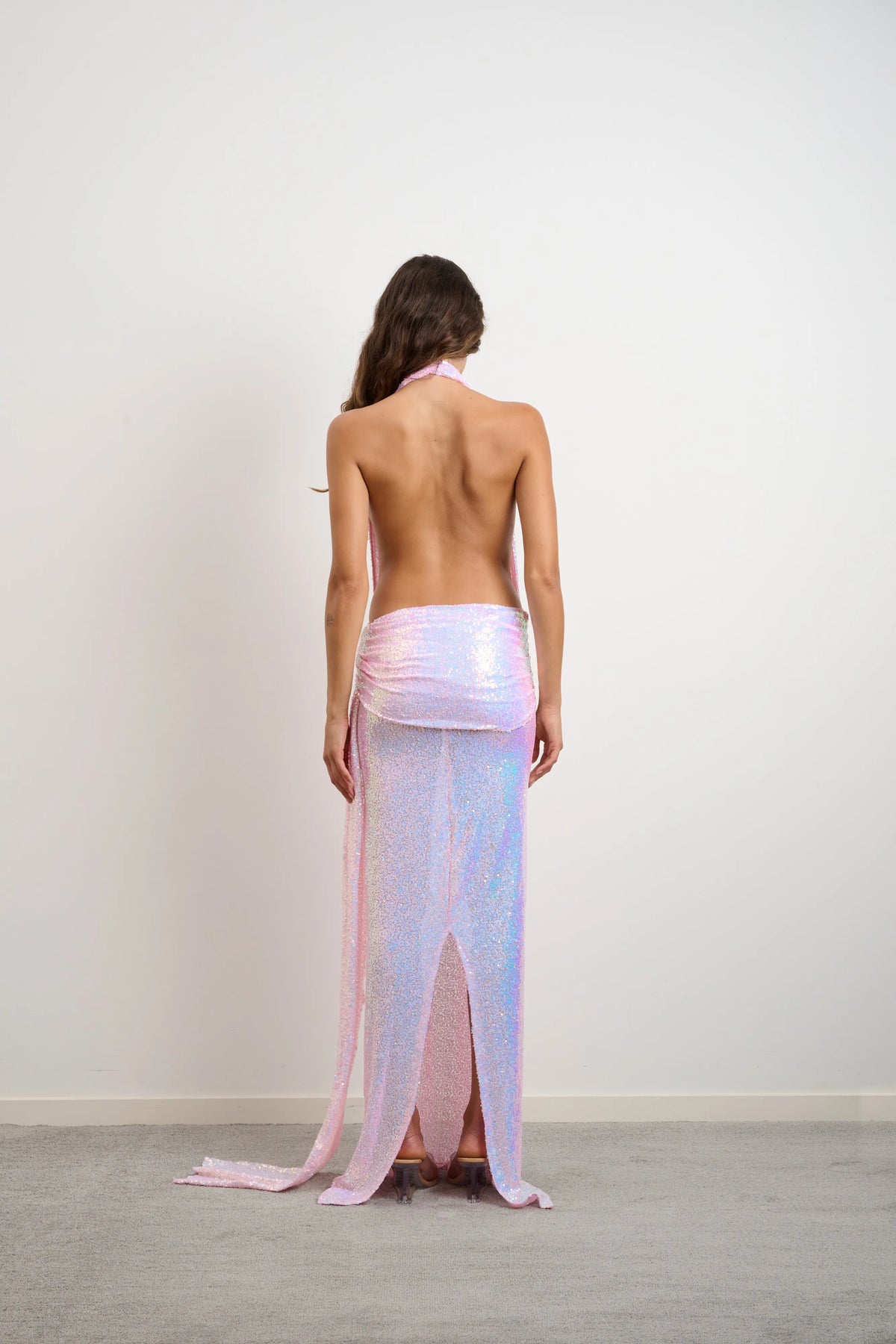 Georgia Dress Sequin Pink Candy