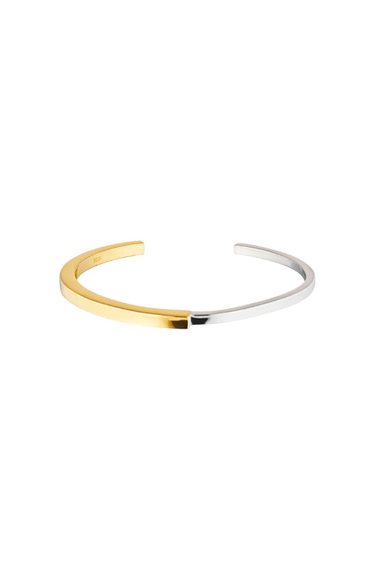Dallas Cuff by Avant Studio, two tone cuff with gold and silver finish. Perfect for stacking or modern everyday styling.