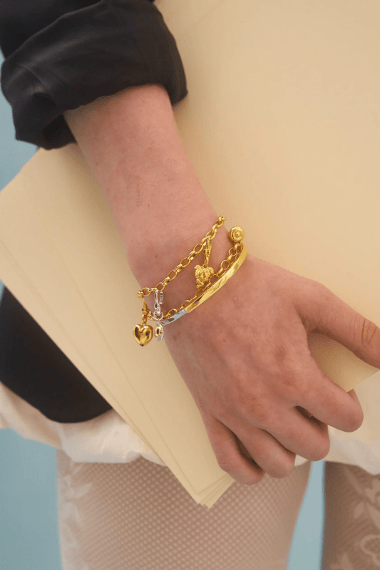 Dallas Cuff by Avant Studio, two tone cuff with gold and silver finish. Perfect for stacking or modern everyday styling.