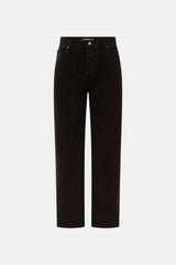 Daria Denim Jean by Camilla and Marc, a mid-rise cropped straight leg jean in espresso brown with classic five-pocket design.