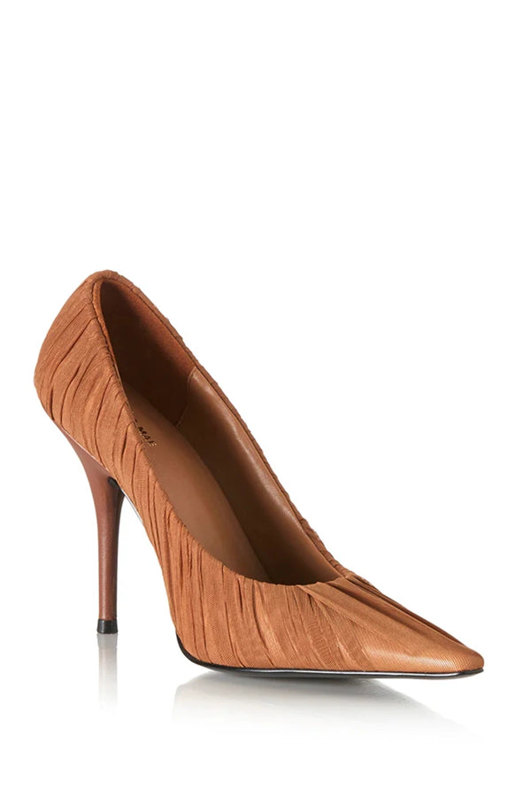 Dea Mocha Mesh by Alias Mae, mesh-covered leather heel with pointed toe and 11cm height, a trendy piece perfect for weddings or statement events.