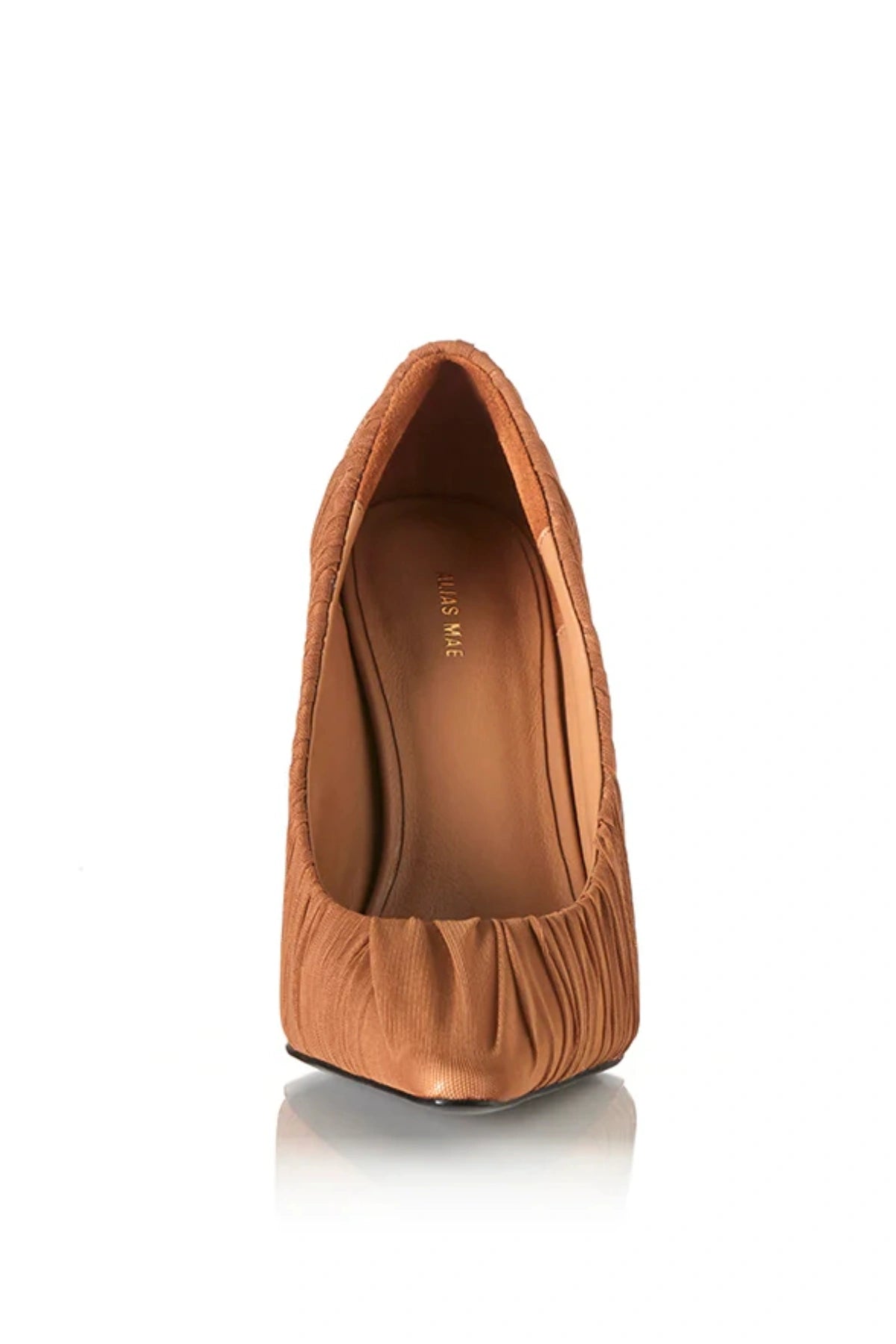 Dea Mocha Mesh by Alias Mae, mesh-covered leather heel with pointed toe and 11cm height, a trendy piece perfect for weddings or statement events.