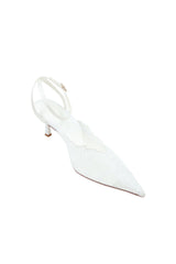Diana Lace Heel White by Sneaky Link – lace heels with breathable lining and sleek shape. Perfect for party styling.