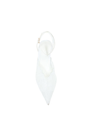 Diana Lace Heel White by Sneaky Link – lace heels with breathable lining and sleek shape. Perfect for party styling.