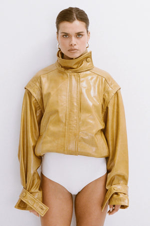 Dina Hoops White Gold by Porter Jewellery – glossy statement hoop earrings with sterling silver base, water-resistant and hypoallergenic.
