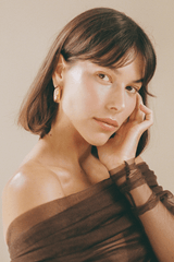 Dina Hoops in Gold by Porter Jewellery, gold vermeil hoops with classic shape. Perfect for everyday wear or elevated styling.