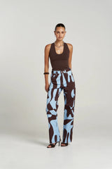 Easy Jean Mirage by Summi Summi – high rise straight leg denim jeans with exclusive abstract Mirage print.