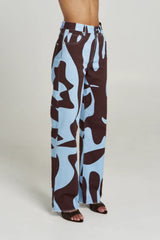 Easy Jean Mirage by Summi Summi – high rise straight leg denim jeans with exclusive abstract Mirage print.