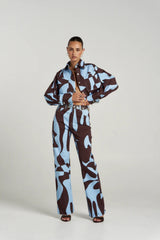 Easy Jean Mirage by Summi Summi – high rise straight leg denim jeans with exclusive abstract Mirage print.
