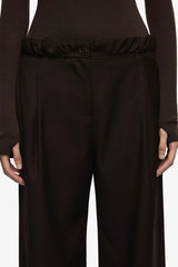 Eddie Pant Dark Chocolate by Bec + Bridge, tailored wide leg trousers, perfect for elevated work or evening wear