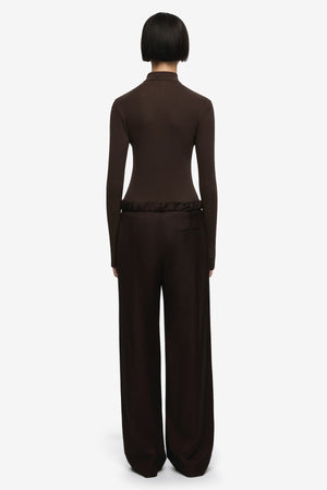 Eddie Pant Dark Chocolate by Bec + Bridge, tailored wide leg trousers, perfect for elevated work or evening wear