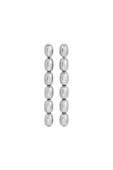 Edith Earrings in Silver by Heaven Mayhem – gold twisted-bead drop earrings with sculptural movement and shine, perfect for refined everyday styling.