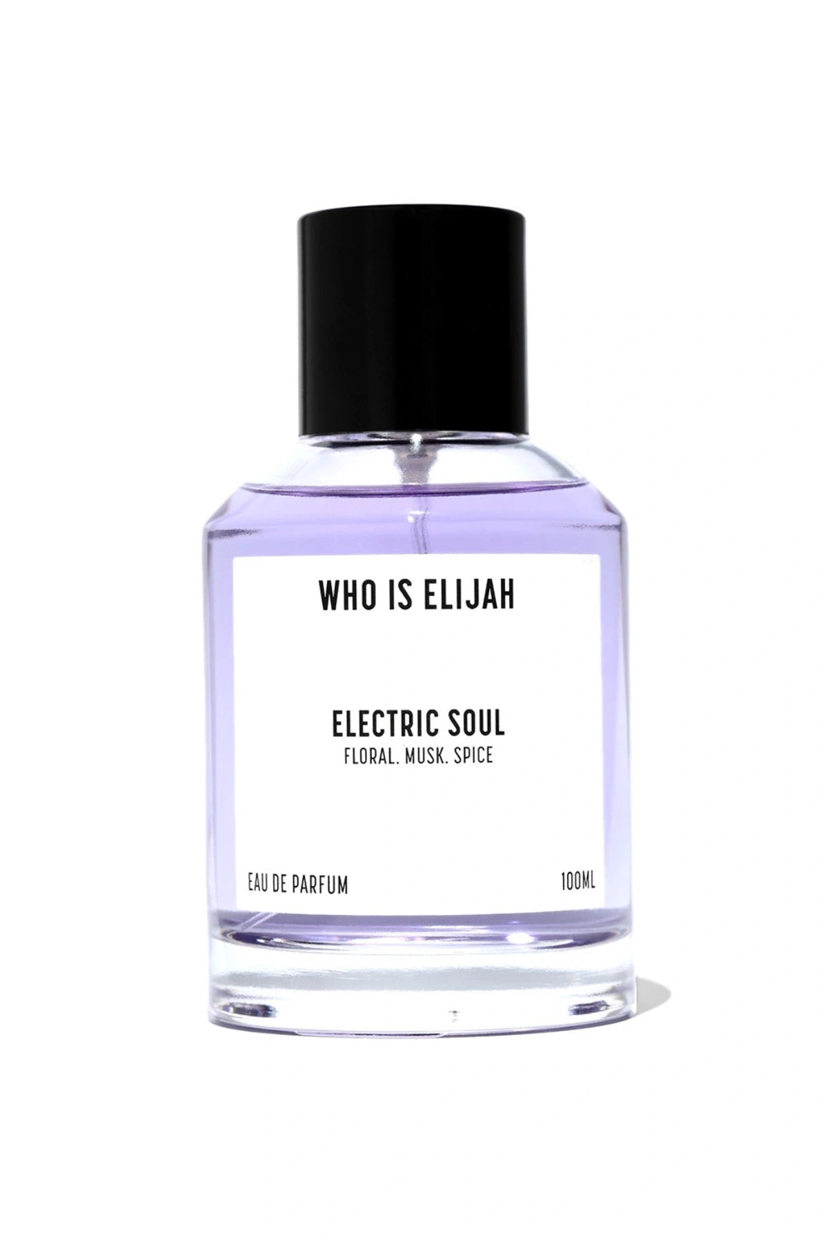 Electric Soul by Who Is Elijah, a seductive floral, musk, spice fragrance with notes of pink pepper, pear, jasmine, rose, amber, vanilla, and sandalwood, bold, daring, unforgettable.