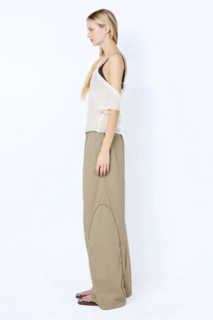 Eloise Layered Cowl Top by Bec + Bridge, a sheer georgette top with draped off-shoulder fit. Perfect for layering or summer styling.