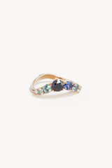 Endless Skies Ring by By Charlotte – 18k gold vermeil ring with aquamarine, sapphire and tourmaline stones.