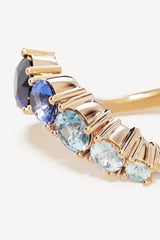 Endless Skies Ring by By Charlotte – 18k gold vermeil ring with aquamarine, sapphire and tourmaline stones.
