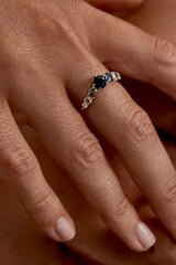 Endless Skies Ring by By Charlotte – 18k gold vermeil ring with aquamarine, sapphire and tourmaline stones.