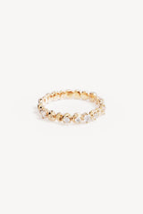 Endless Summer Ring by By Charlotte – 18k gold vermeil stacking ring with sparkling cubic zirconias and polished finish.
