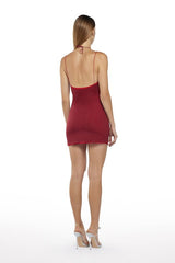 Rose Mini Dress Merlot Red by Oséree – A timeless, flattering mini dress in rich merlot, perfect for stylish evenings and special occasions with effortless elegance.