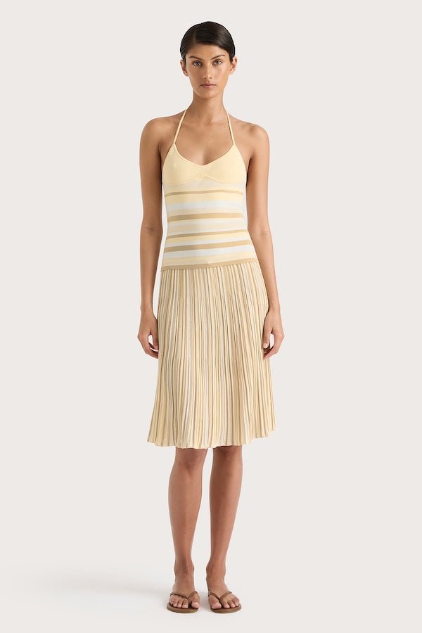 Faithfull the Brand | Citara Drawstring Skirt Butter Stripe | Girls with Gems
