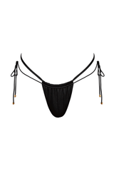 Farrah Tie Side Bikini Bottoms Nero by Sommer Swim, tie side bottoms with brazilian cut. Perfect for beach days or mix and match swim looks.
