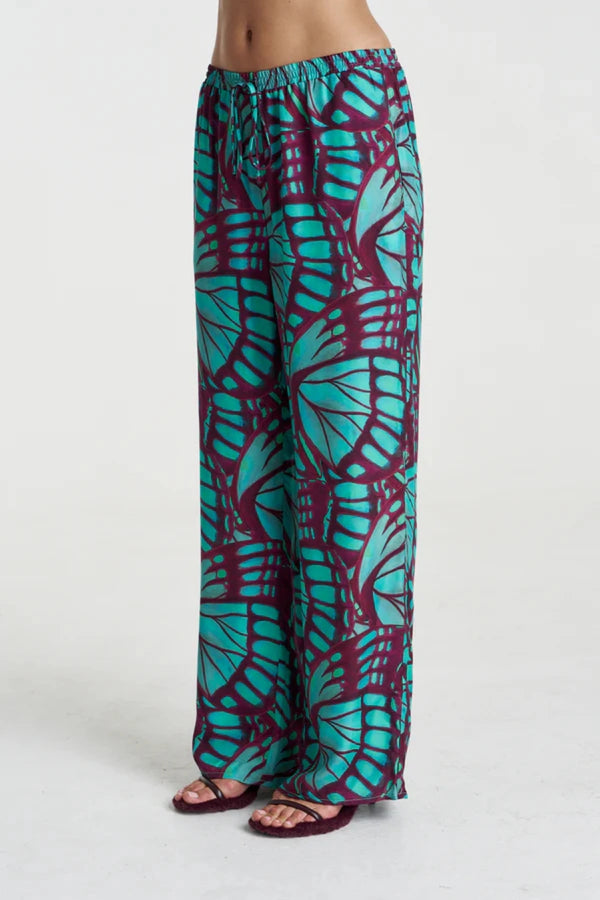 Forever Pant Jade Butterfly by Summi Summi – relaxed statement pants featuring the signature butterfly print.